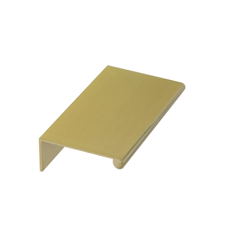 Brushed Brass Modern Finger Pull for Cabinets