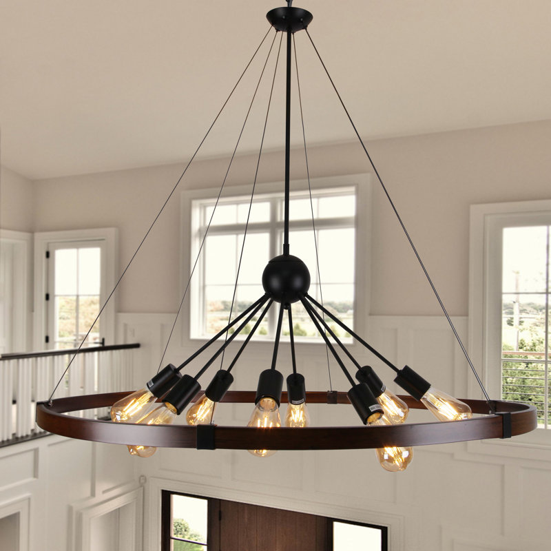 Luminaires rustiques 8 lumières de style campagnard