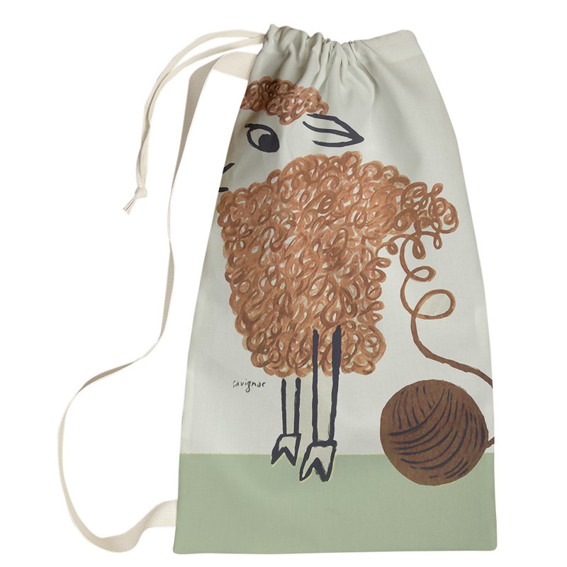 Barclee Fabric Laundry Bag with Handles, Small ( 64" H x 20" W x 1.5" D), Orange
