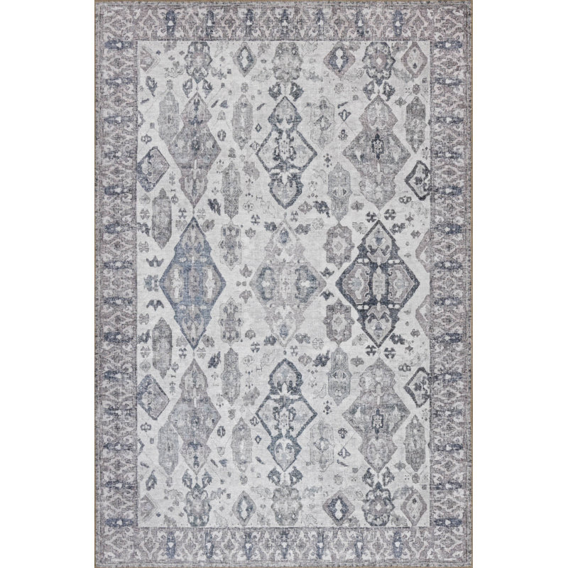 Tapis en chenille lavable Jax Antique Vintage, Rectangle 7 pi 7 po x 10 pi 10 po