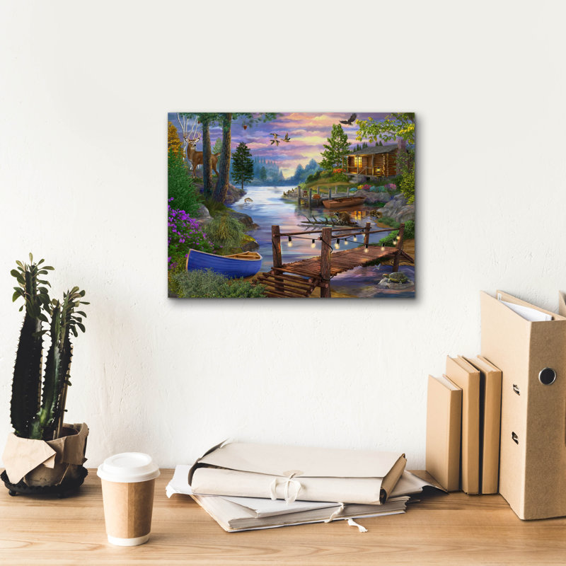 «Millbridge Pines» par Bigelow, H 12 po x l 16 po x P 0,75 po