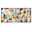 Cyenthia - Ensemble de 2 collages carrés à formes abstraites-101846690-101846694