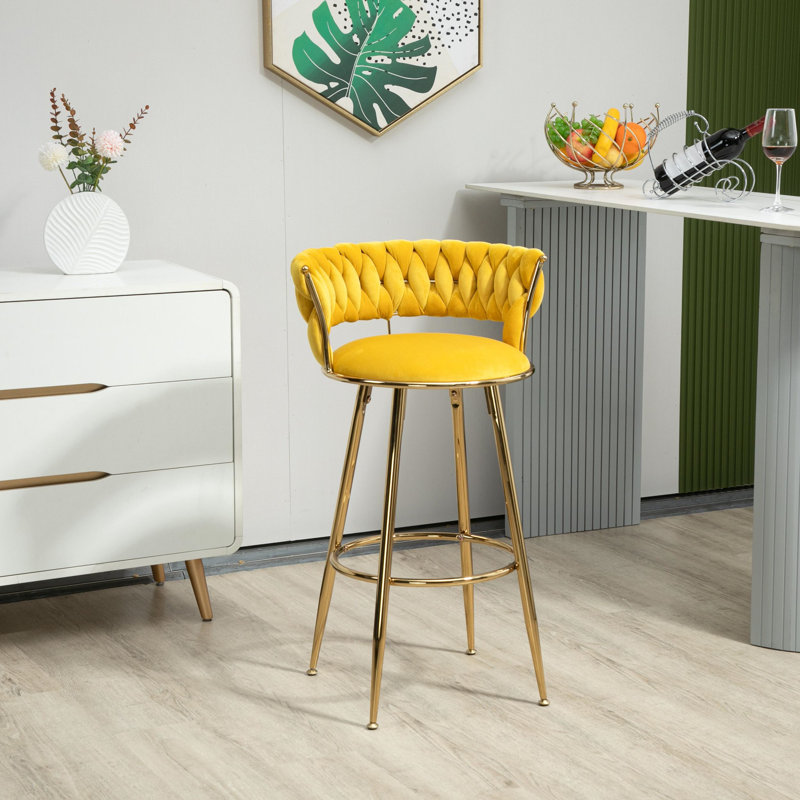 Tabouret de bar 27,95 po, Jaune, 2