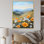 Jaune souci jaune dans un paysage de montagne II sur toile
