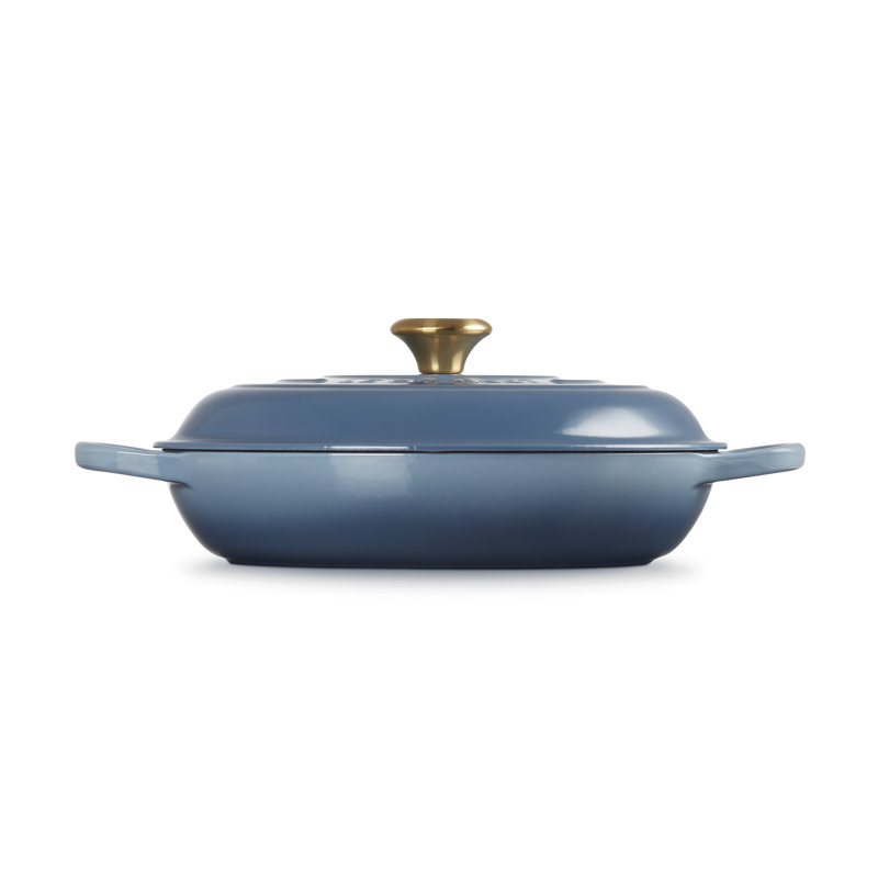 Le Creuset Cast Iron Shallow Casserole, 30cm / 3.5L, Chambray