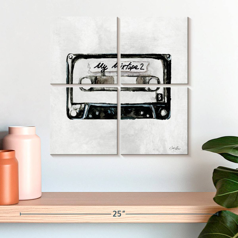 Abarca Retro Cassette II, H 18 po x l 18 po