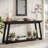62.99" Solid Wood Sofa Console Table With 2-Tier Storage Shelves For Living Room, Entryway-123140103