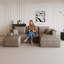 Canapé modulaire Cloud avec repose-pieds, canapé rembourré minimaliste moderne-800942200-800942203-800942204
