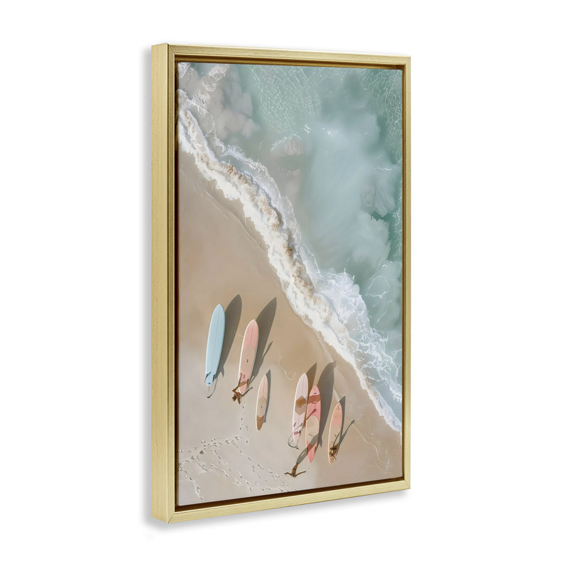 Planches flottantes pastel sur cadre flottant, design par LSR Design Studio, H 31 po x l 21 po