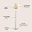 Lampe sur pied réglable 65 po Courtland-71043141