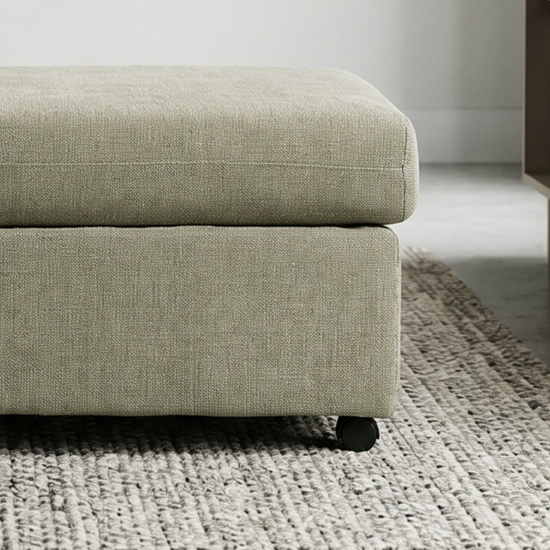 Repose-pieds rembourré Roundhill Furniture Wilson, vert olive, Vert olive