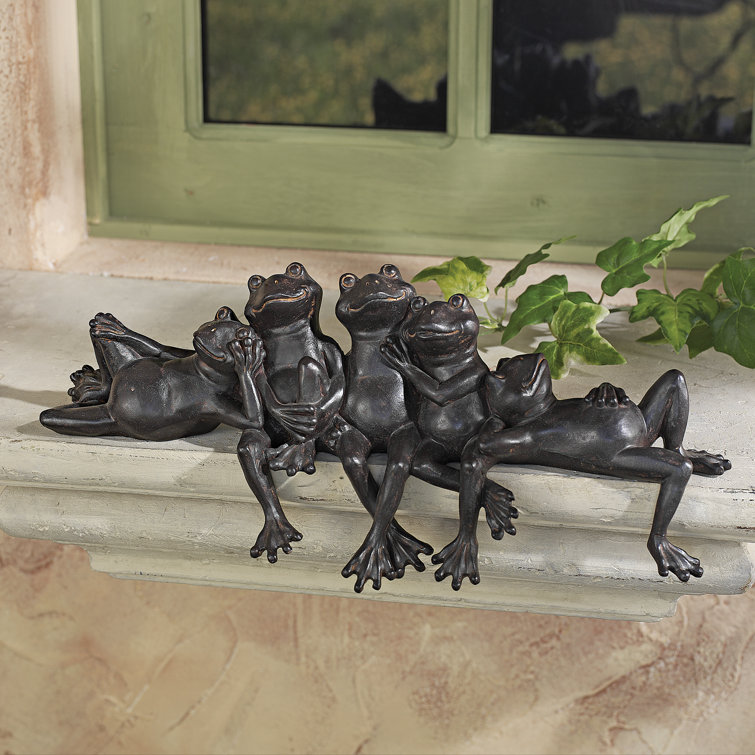 Lazy Daze Knot of Frogs Sill Sitters Statue