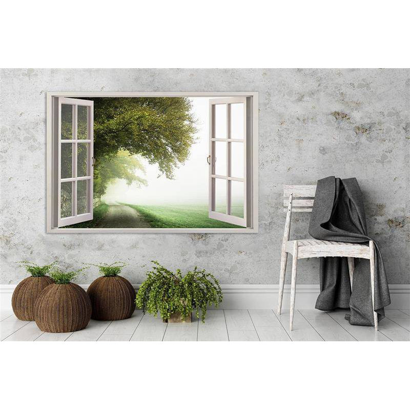 Foggy Tree View of a Window - Wrapped Canvas Art Print, 70cm H x 100cm W