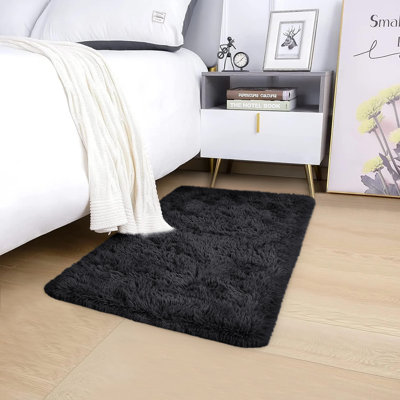 Tapis intérieur / extérieur doux et moelleux à poils longs - Confort luxueux et design élégant