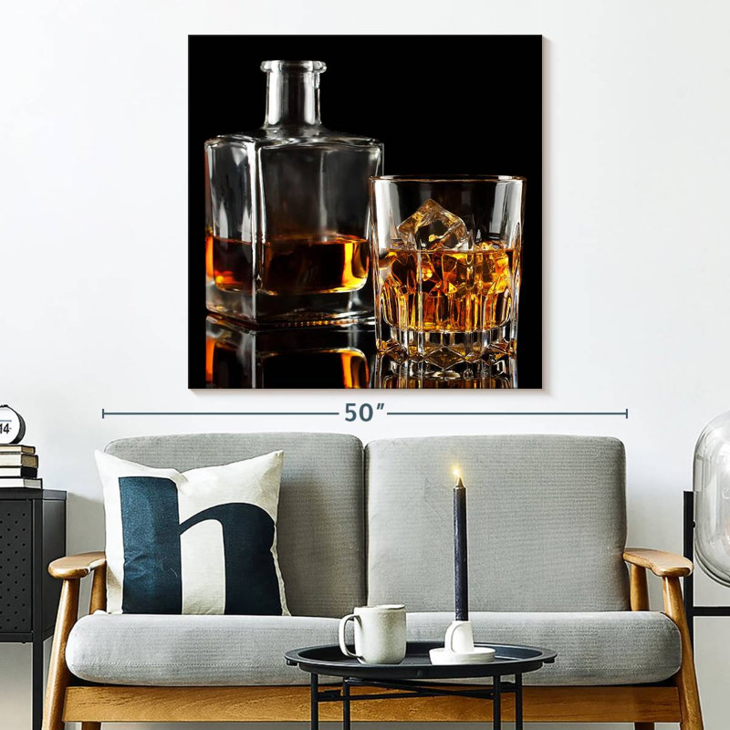 Yarlin Whiskey Decanter Set, 33" H x 33" W