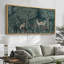 «Classic Woodland Deer Inest Modern Art Relax / Calm WarmExtra Large Wall Decor», reproduction encadrée-96074465-111176073