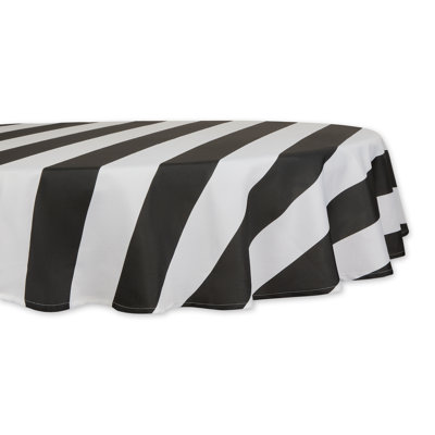 Hickox Striped Round Tablecloth