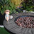 Outdoor Propane Fire Pit, Square Stonecrest Gas Fire Pit For Outside Patio, Concrete Propane Fire Table 50,000 BTU Gas Fire Pit W Lava Rocks, Waterproof Cover