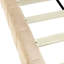Structure de lit de jour beige avec cadre de lit double - aspect Mid-Century, polyvalente pour la chambre à coucher, avec lattes supplémentaires de style moderne, revêtement en velours, ensemble