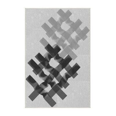 Tapis noir/gris à motifs Royceton