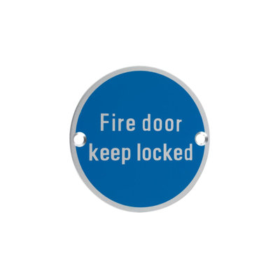 Fire Door Keep Locked Sign