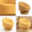 Chaise d'appoint Mid-Century moderne avec structure en bois, chaise pivotante rembourrée pour chaises de salon, fauteuil de lecture pour véranda de chambre à coucher