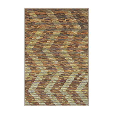 Tapis brun à chevrons Kimberlin