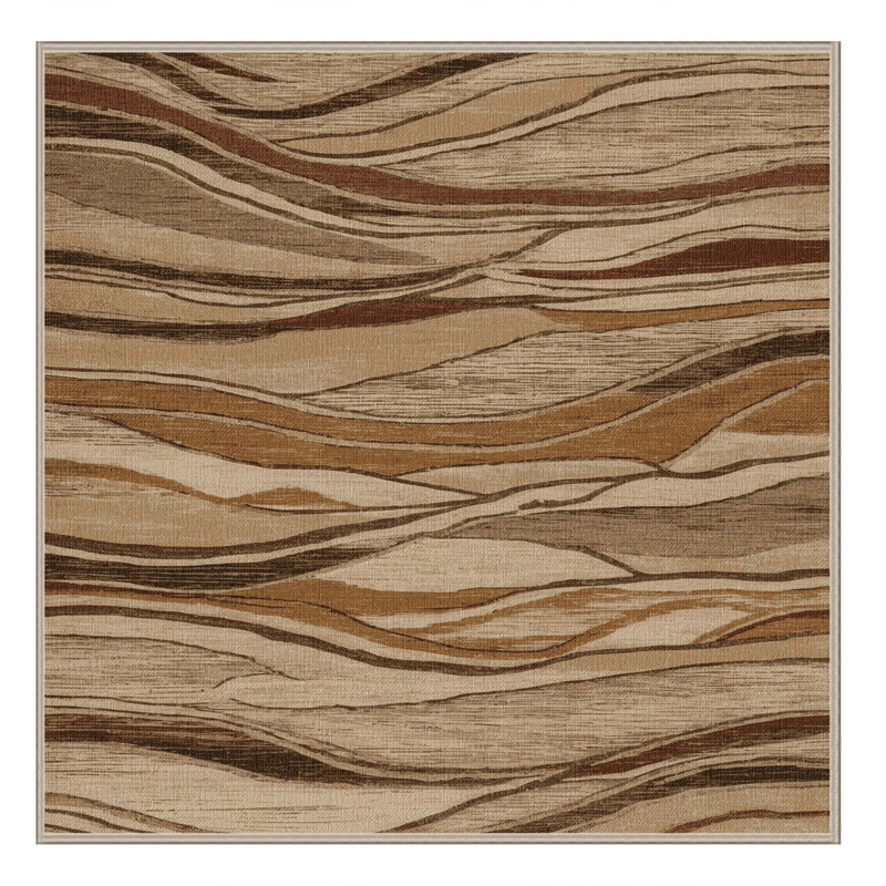 Machine Washable Persian Beige Area Rug, Square 6'
