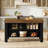 55.1" Kitchen Island Table With Storage And Seating For Kitchen Dining Room-2144926774