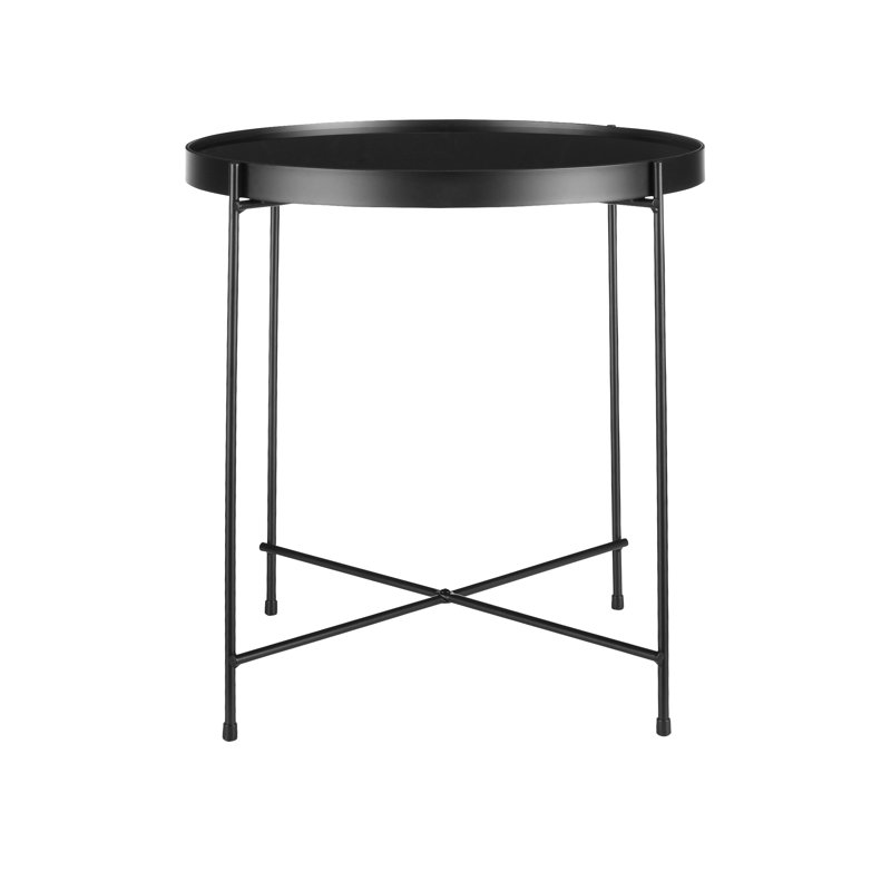 Yasmina Tray Top End Table, Black