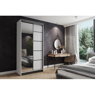 Bohner Solid + Manufactured Wood Wardrobe