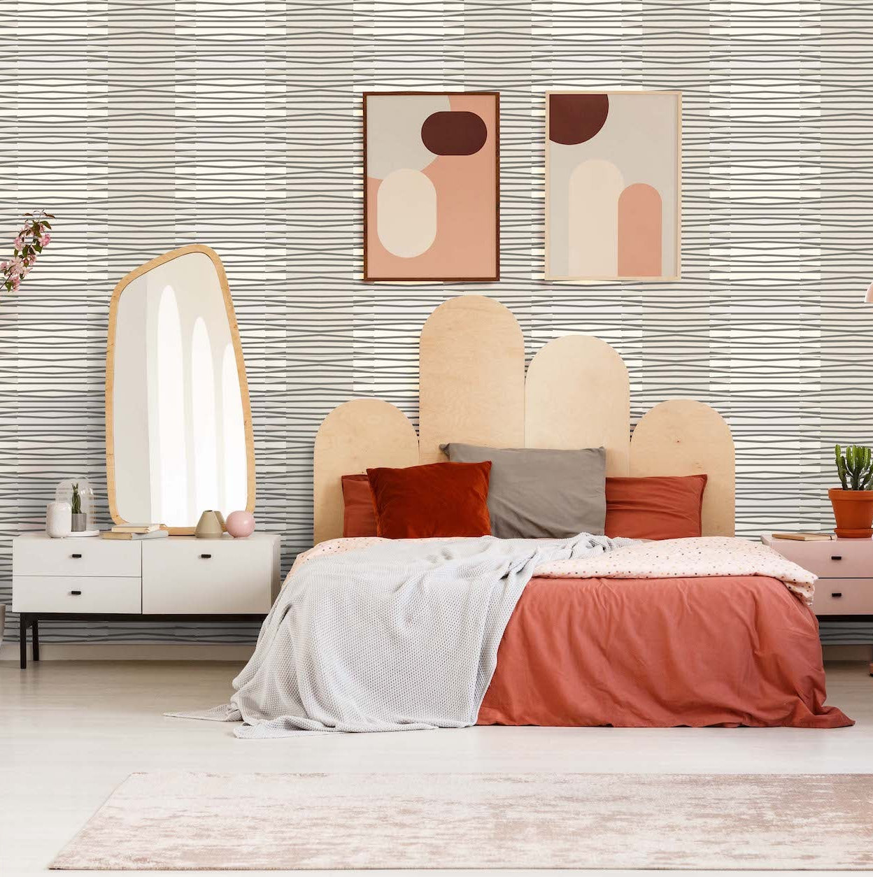 Zaire Wallpaper Roll, Linen, Paper, Non-pasted