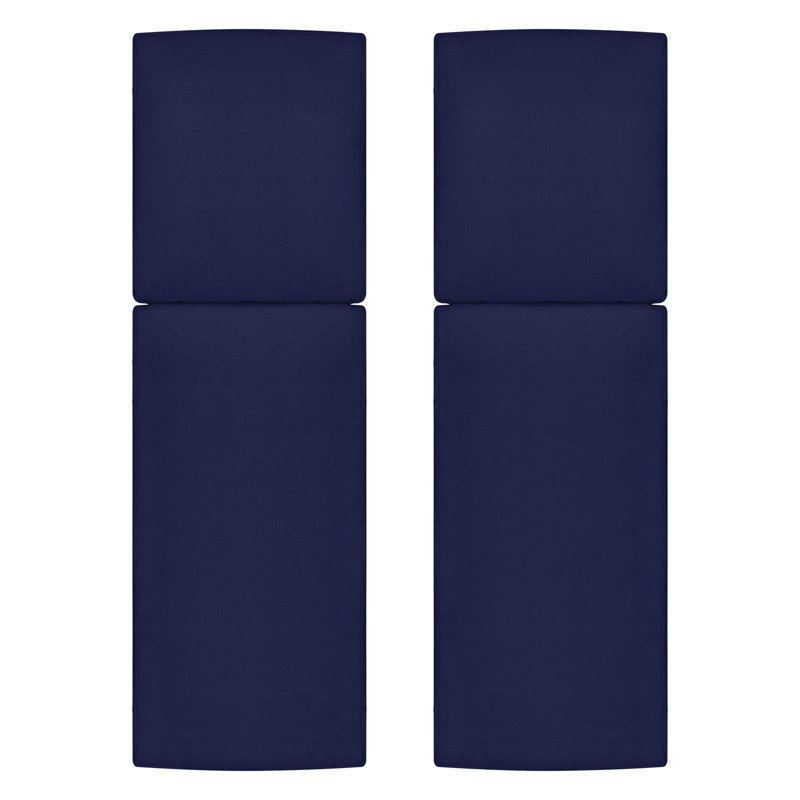  Special Size Covers Only, Outdoor 71.3" x 22.4" Chaise Lounge Cushion Cover (Set of 2), Navy
