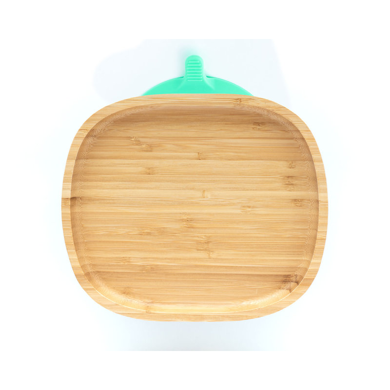Bamboo Toddler No Section Plate, Green