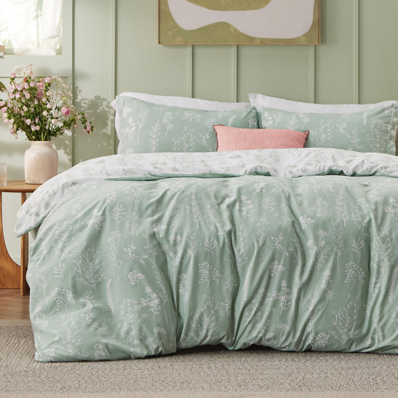 Bedsure Reversible Duvet Cover Set with Zipper Closure GentleSoft™️, Twin Duvet Cover + 1 Standard Pillowcase