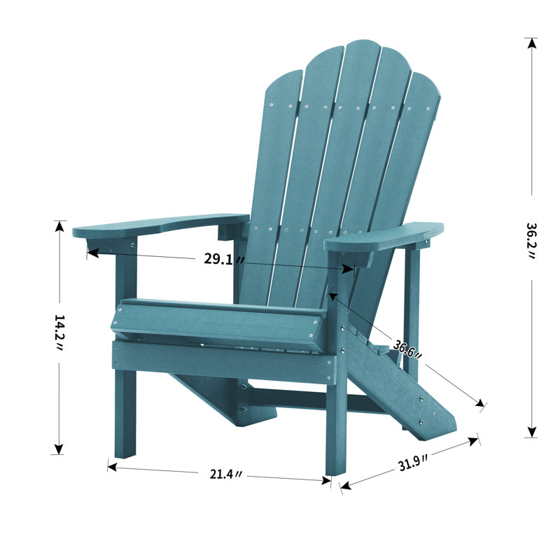 Chaise Adirondack Yonds Hips, Bleu lac