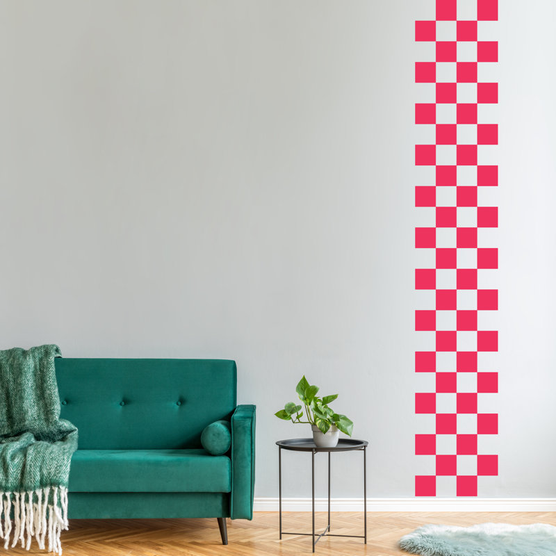 Abstract Non-Wall Damaging Wall Decal, Pink