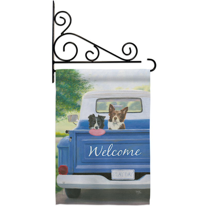 Double Sided 18.5'' H x 13'' W Polyester Animal Flag Set