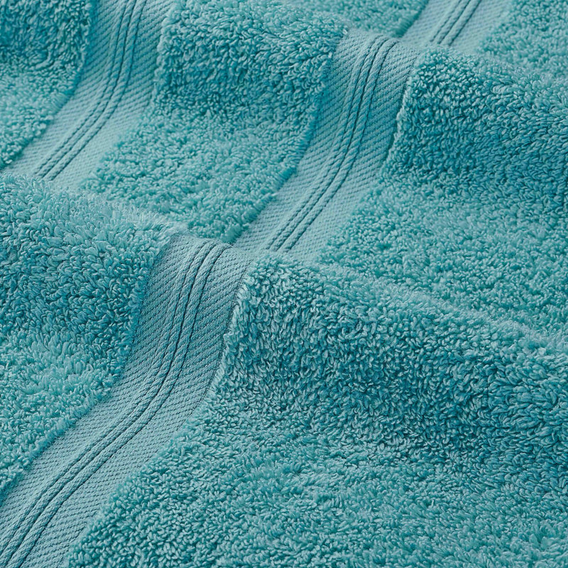  Ensemble de serviettes en coton 12 pièces Smart Quick-Dry Zero Twist, Turquoise