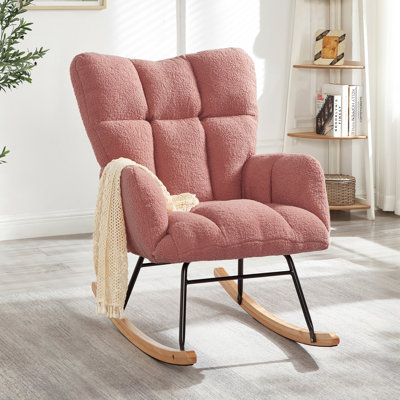 Fauteuil berçant et oscillant rembourré avec tissu