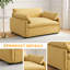 Fauteuil d'appoint surdimensionné en chenille, siège large et profond, fauteuil confortable avec coussins-66233362
