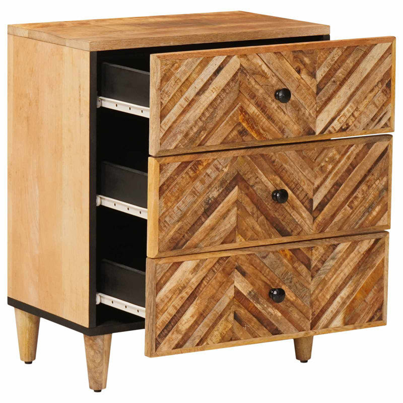 50cm W Solid Wood Bedside Table
