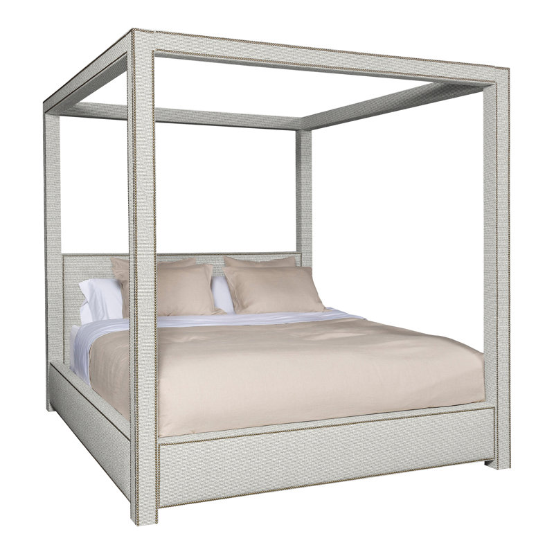 Eastwood By Thom Filicia Upholstered Canopy Bed, No, Queen, Ziggy Ink