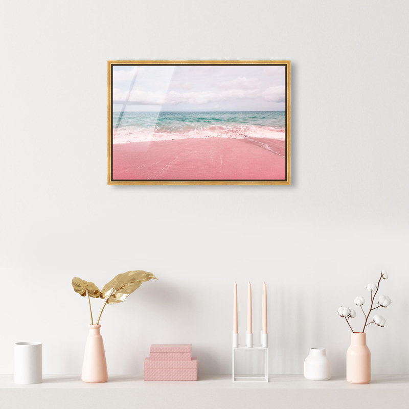 Oliver Gal Komodo Coastal - Framed Acrylic Glass Wall Art, 16" H x 24" W, Gold