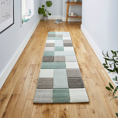 Bahnu area rug Machine Woven Runner Beige/Green