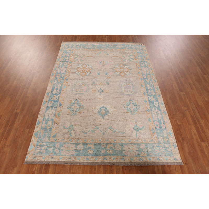 Tapis teint en laine Oushak Earth