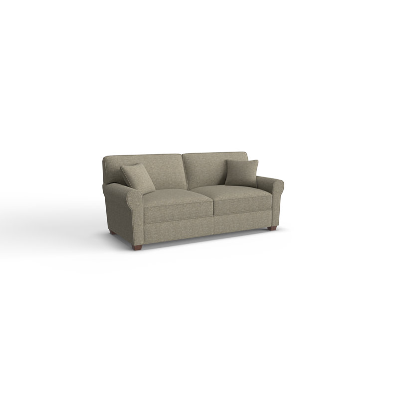 Shannon Upholstered 76'' Sofa, Brown, Honey Birch
