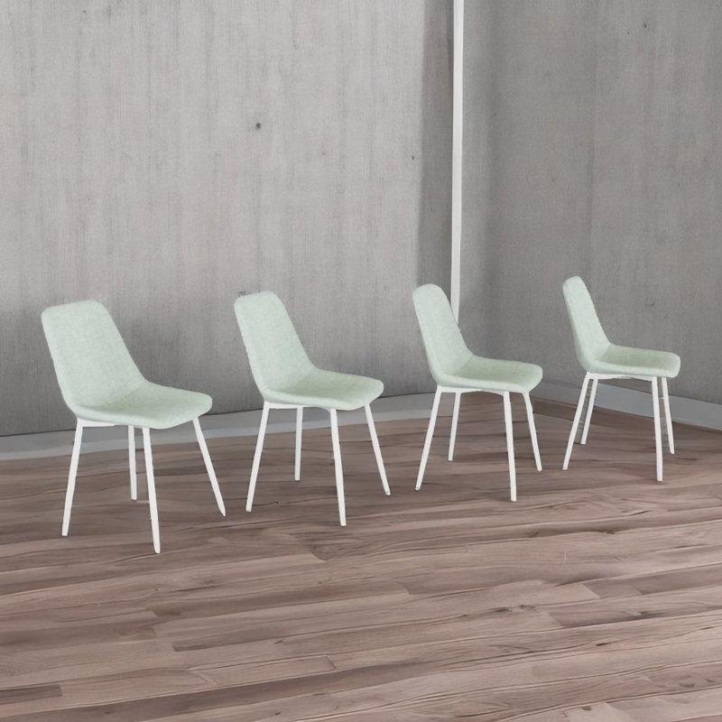 Ensemble de 4 chaises de salle à manger, Vert
