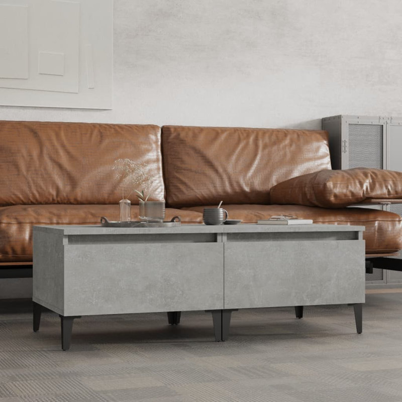 Leefke Side Table Set, Concrete Grey