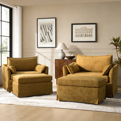 Fauteuil avec repose-pieds Roberta